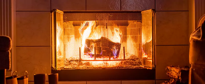 Mendota Hearth Landscape Fireplace Installation in Plainfield, New Jersey
